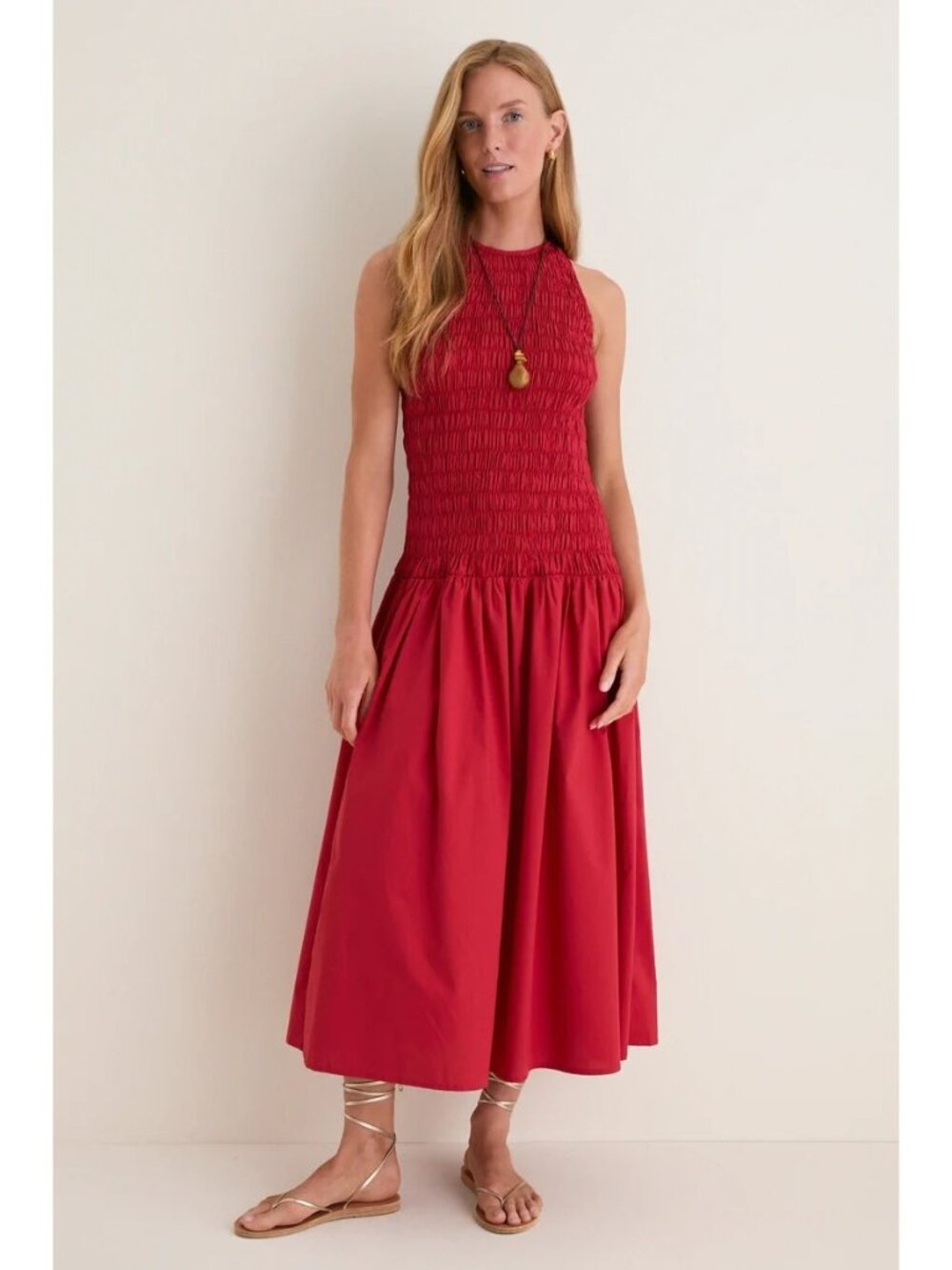 FAITHFULL Sanchia Midi Dress Chilli Size 4 NWT